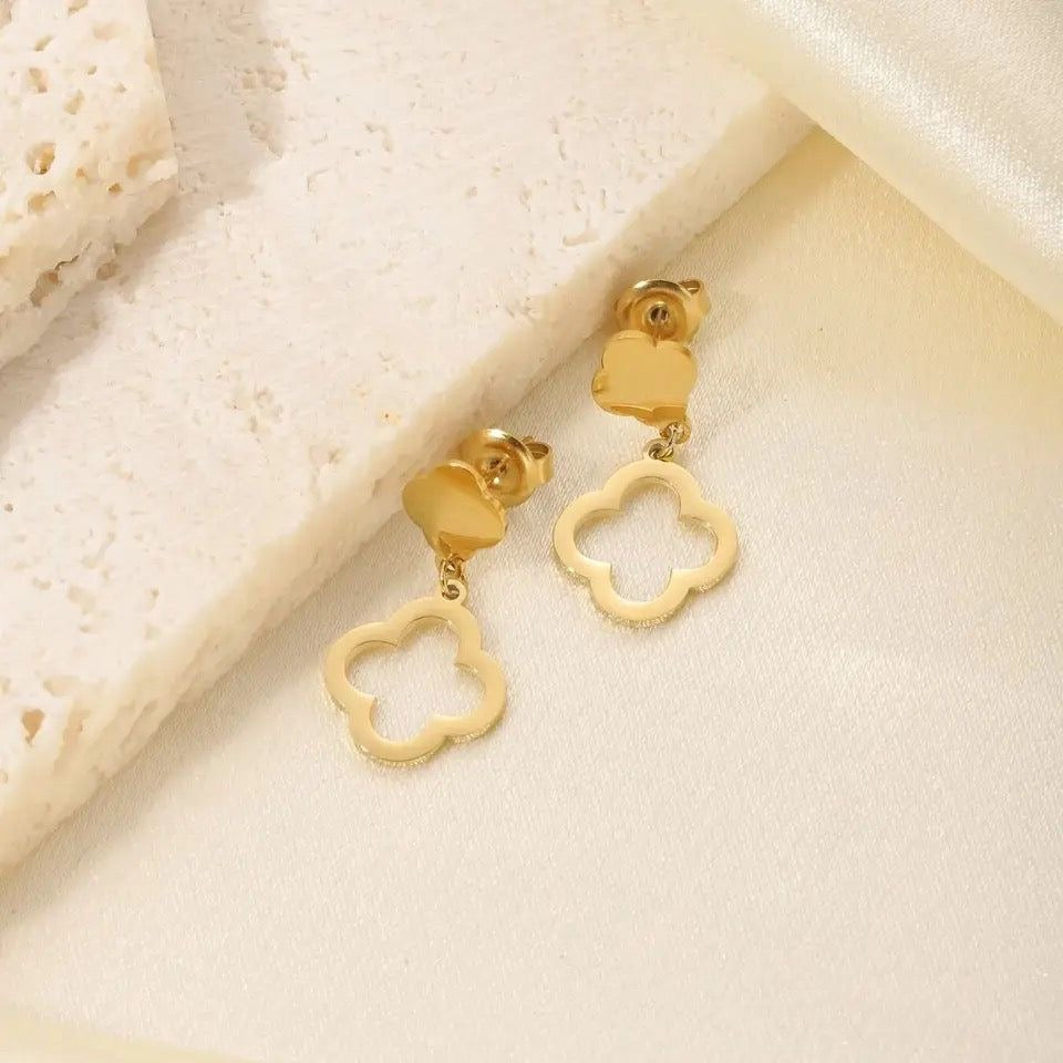 Lucky Clover Drop Earrings