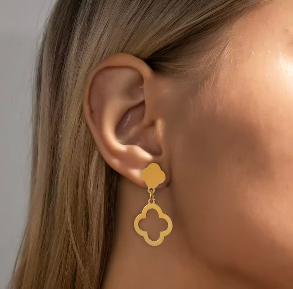 Lucky Clover Drop Earrings